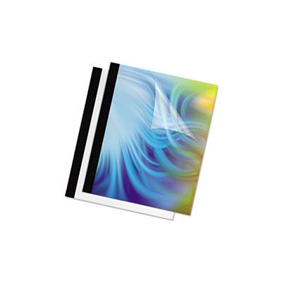 COVERS, Thermal Binding System, FELLOWES, 15-Sheet Cap, 11" x 8.5", Clear / Black, 10 / Pack COVERS, Thermal Binding System, FELLOWES, 15-Sheet Cap, 11" x 8.5", Clear / Black, 10 / Pack