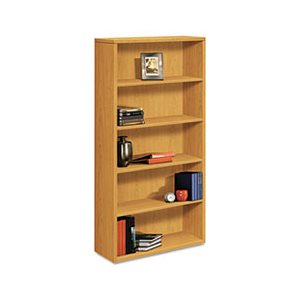 BOOKCASE, 10500 Series, Laminate, Five-Shelf, 36"w x 13.125" x 71"h, Harvest