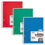NOTEBOOK, Spiral Bound, Perforated, College Rule, 10.5" x 8", White, 180 Sheets