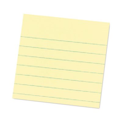 POST-IT NOTES, PADS, Canary Yellow, Lined, 4" x 4", 90-Sheet, 6 / Pack