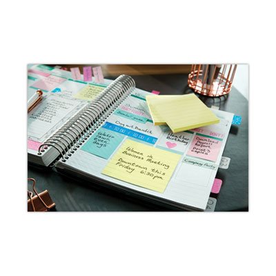 POST-IT NOTES, PADS, CANARY YELLOW, Lined, 4" x 4", 300-Sheet,