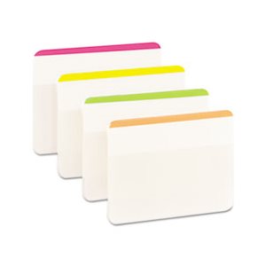 File Tabs, POST-IT, 2" x 1.5", Lined, Assorted Brights, 24 / Pack