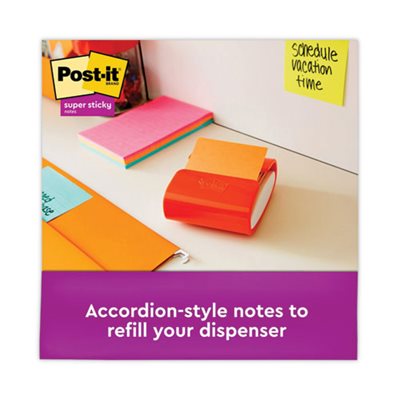 POST-IT NOTES, Pop-up REFILL, 3" x 3", Rio de Janeiro, 90-Sheet, 10 / Pack