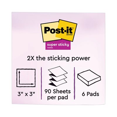 POST-IT NOTES, Pop-up REFILL, 3" x 3", ASSORTED Marrakesh Colors, 90-Sheet, 6 / Pack