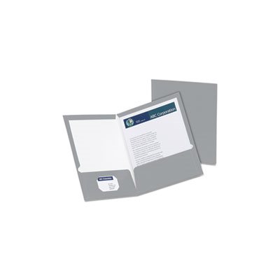 FOLDER, High Gloss, Laminated, Paperboard, 100-Sheet Capacity, Gray, 25 / Box FOLDER, High Gloss, Laminated, Paperboard, 100-Sheet Capacity, Gray, 25 / Box