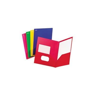 Fashion PolyPort Twin-Pocket Portfolio, Polypropylene, Assorted, 25 / Box Fashion PolyPort Twin-Pocket Portfolio, Polypropylene, Assorted, 25 / Box