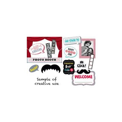 BULLETIN BOARD KIT, MUSTACHE PHOTO BOOTH, 24 PIECES BULLETIN BOARD KIT, MUSTACHE PHOTO BOOTH, 24 PIECES