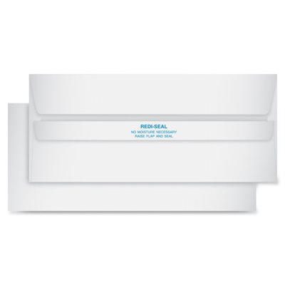 Redi Seal Envelope, #10, 4 1 / 8 x 9 1 / 2, White, 500 / Box