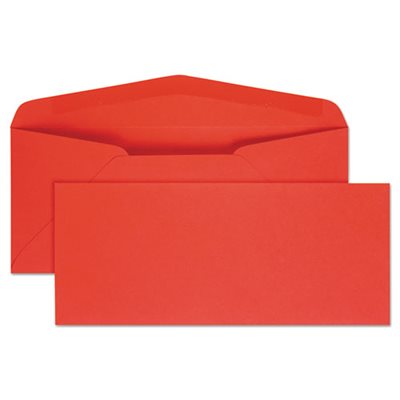 Colored Envelope, #10, 4 1 / 8 x 9 1 / 2, Red, 25 / Pack