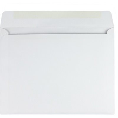 Open Side Booklet Envelope, 13 x 10, White, 100 / Box