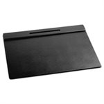 Wood Tone Desk Pad, Black, 21 x 18