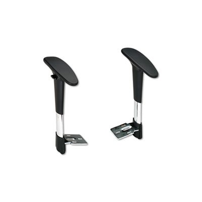 Adjustable T-Pad Arms for Metro Series Extended-Height Chairs, Black / Chrome Adjustable T-Pad Arms for Metro Series Extended-Height Chairs, Black / Chrome