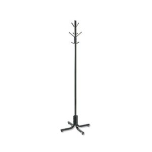Metal Costumer, Four Ball-Tipped Double-Hooks, 21w x 21 x 70h, Black