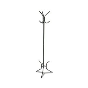 Six-Hook Metal Costumer, Three Ball-Tipped Double-Hooks, Black