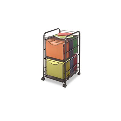 Onyx Mesh Mobile Double File, One-Shelf, 15-3 / 4 x 17 x 27, Black Onyx Mesh Mobile Double File, One-Shelf, 15-3 / 4 x 17 x 27, Black