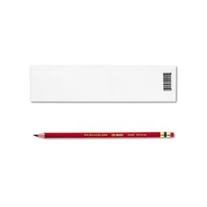 Col-Erase Pencil w / Eraser, Carmine Red Lead / Barrel, Dozen