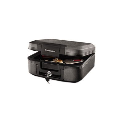 Waterproof Fire-Resistant Chest, .28 ft3, 15 1 / 2 x 14 3 / 8 x 6 5 / 8, Charcoal Gray Waterproof Fire-Resistant Chest, .28 ft3, 15 1 / 2 x 14 3 / 8 x 6 5 / 8, Charcoal Gray