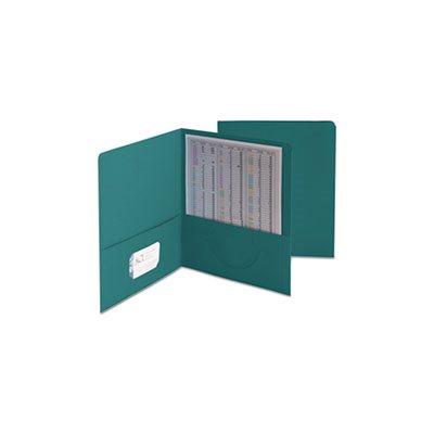 Two-Pocket Folder, Textured Paper, Teal, 25 / Box Two-Pocket Folder, Textured Paper, Teal, 25 / Box