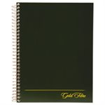 Gold Fibre Wirebound Writing Pad w / Cover, 9 1 / 4 x 7 1 / 4, White, Green Cover