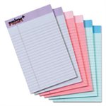 Prism Plus Colored Legal Pads, 5 x 8, Pastels, 50 Sheets, 6 Pads / Pack