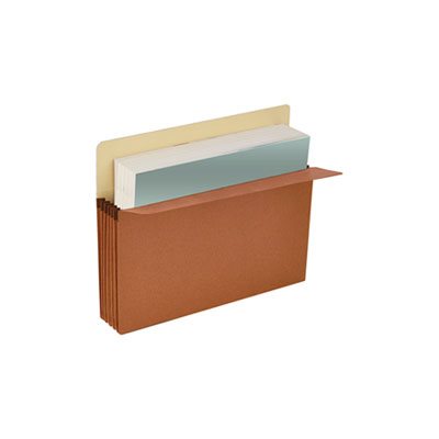 3 1 / 2 Inch Expansion File Pockets, Straight Tab, Letter, Redrope ...