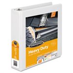 Heavy-Duty D-Ring View Binder w / Extra-Durable Hinge, 2" Cap, White